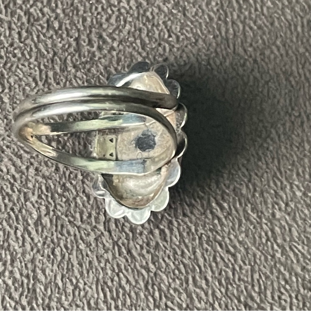 Sterling Silver Multi Stone Inlay Ring - Picture 5 of 6